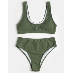 ✨3/$30✨Zaful Scoop Neck High Waisted Bikini